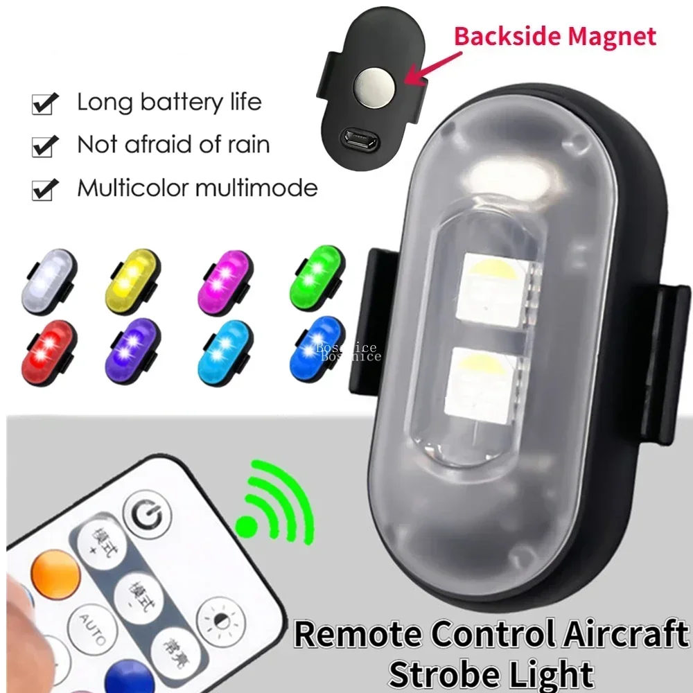 Magnetic Car Light, USB Rechargeable Car Light with Remote Control, Multi-functional LED Light for Car Motorcycle Decor