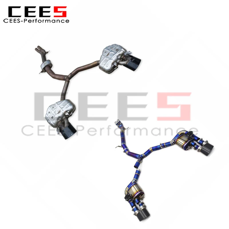

cees Valved Catback Exhaust System for Audi RS4/RS5 B9/B9.5 2.9T 2017-2023 Racing Car Exhaust Pipe Muffler Escape Assembly