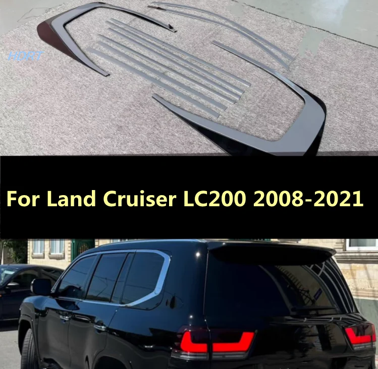 For 2008-2021 Stainless Car Decoration Window Protector Trims For Toyota Land Cruiser FJ200 LC200 Accessories