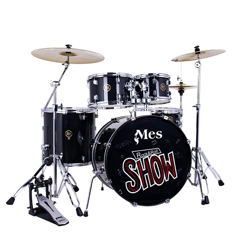 Drum Set SHOW Series Adult Professional Jazz Drum Set for Beginners Children's Entry-Level 5 Drums 4 Cymbals