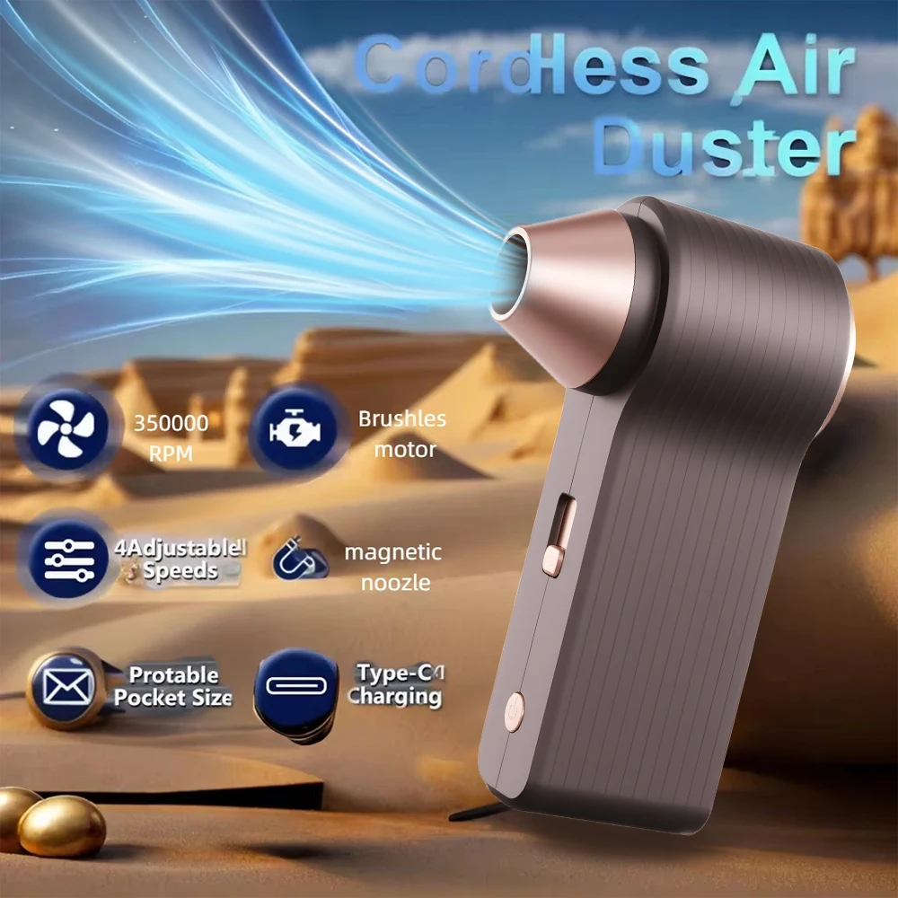 

Violent Turbo Fan 350000RPM Powerful Air Blower 4 Speed Adjustable 8000mAh Portable Dust Cleaner for Keyboard Car