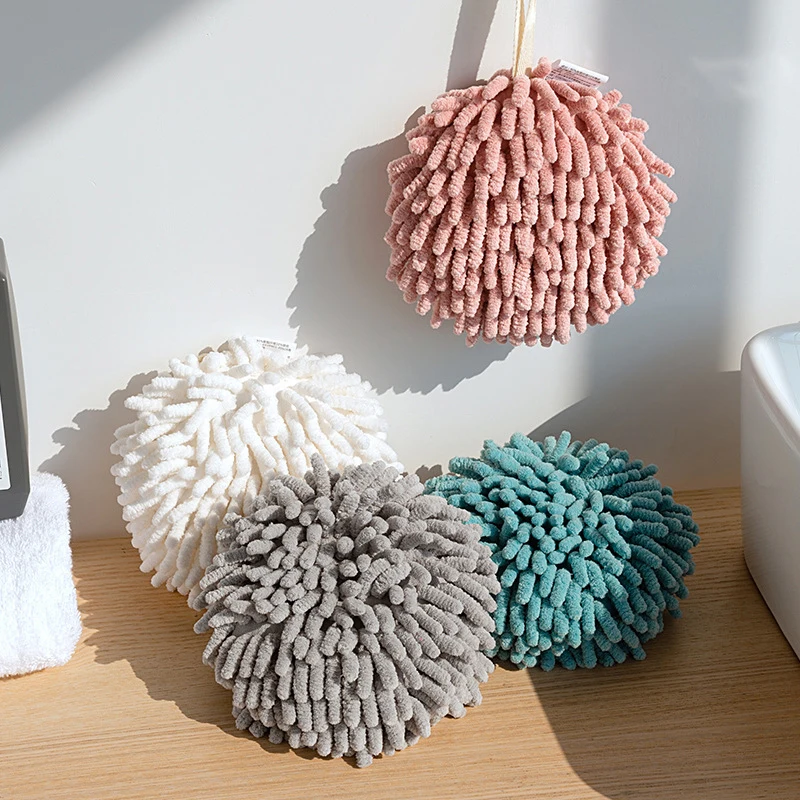 Microfiber Hand Towels Kitchen And Bathroom Super Absorbent Chenille Quick Dry Hand Towels Soft And Comfortable Hand Towel Ball