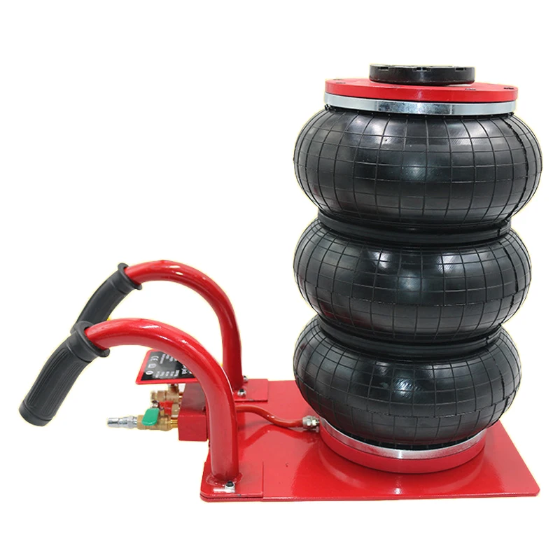 HR-3B 3 Tons Pneumatic Car Jack Triple-bag Air Jack Hand-end Type Car Lifting Equipment Garage Repair Shop Car Jack 15CM-40CM