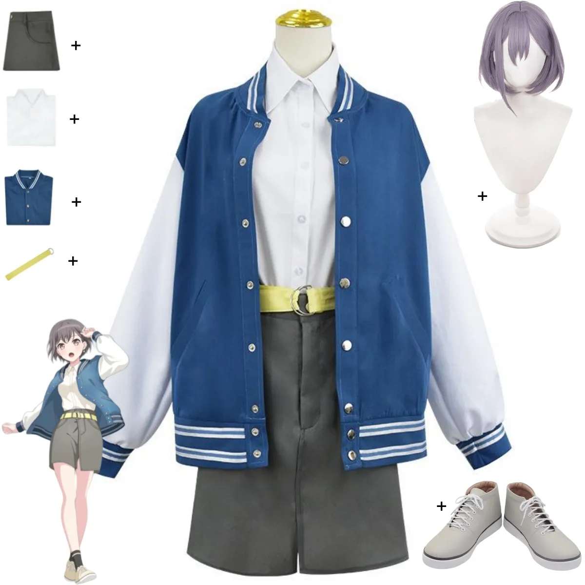 Anime BanG Dream! It's MyGO!!!!! Takamatsu Tomori Cosplay Costume Athletic Wear Coat Baseball Uniform Wig Woman Cute Party Suit