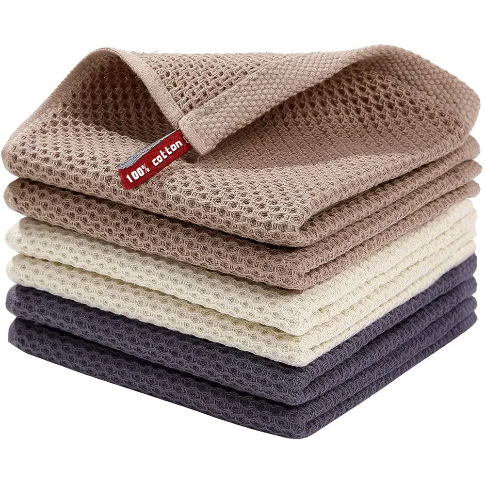 1pc Cotton Dishcloth Soft Absorbent Kitchen Towel Household Cleaning Cloth Kitchen Tools Gadgets Wash Cloth Dish Rag 34*34cm