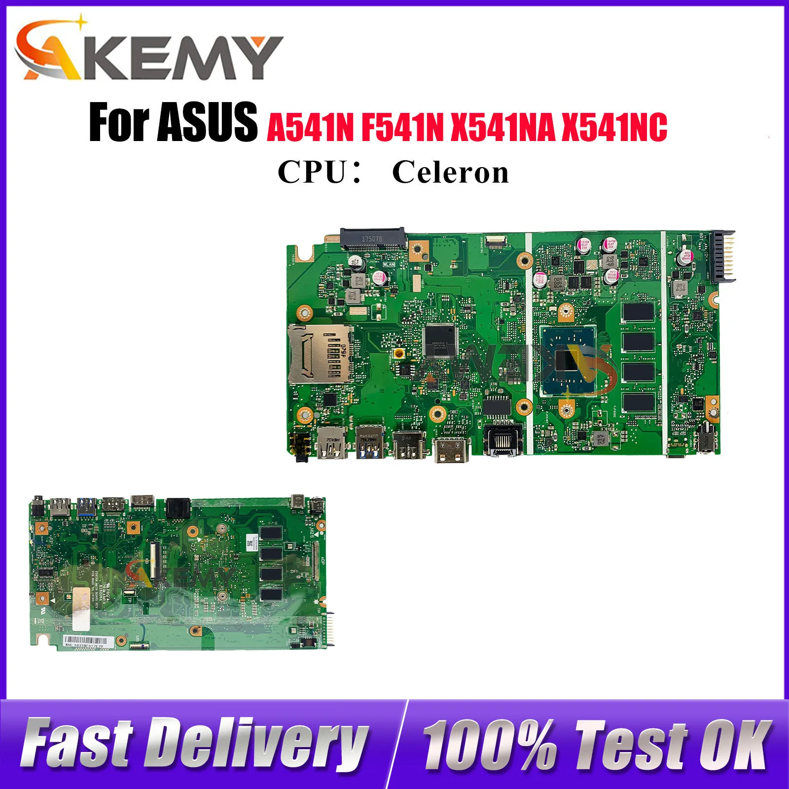 

X541NA Laptop Motherboard For ASUS VivoBook F541NA A541NA R541NA X541N D541NA Notebook Mainboard With N3350/3450/N4200 CPU