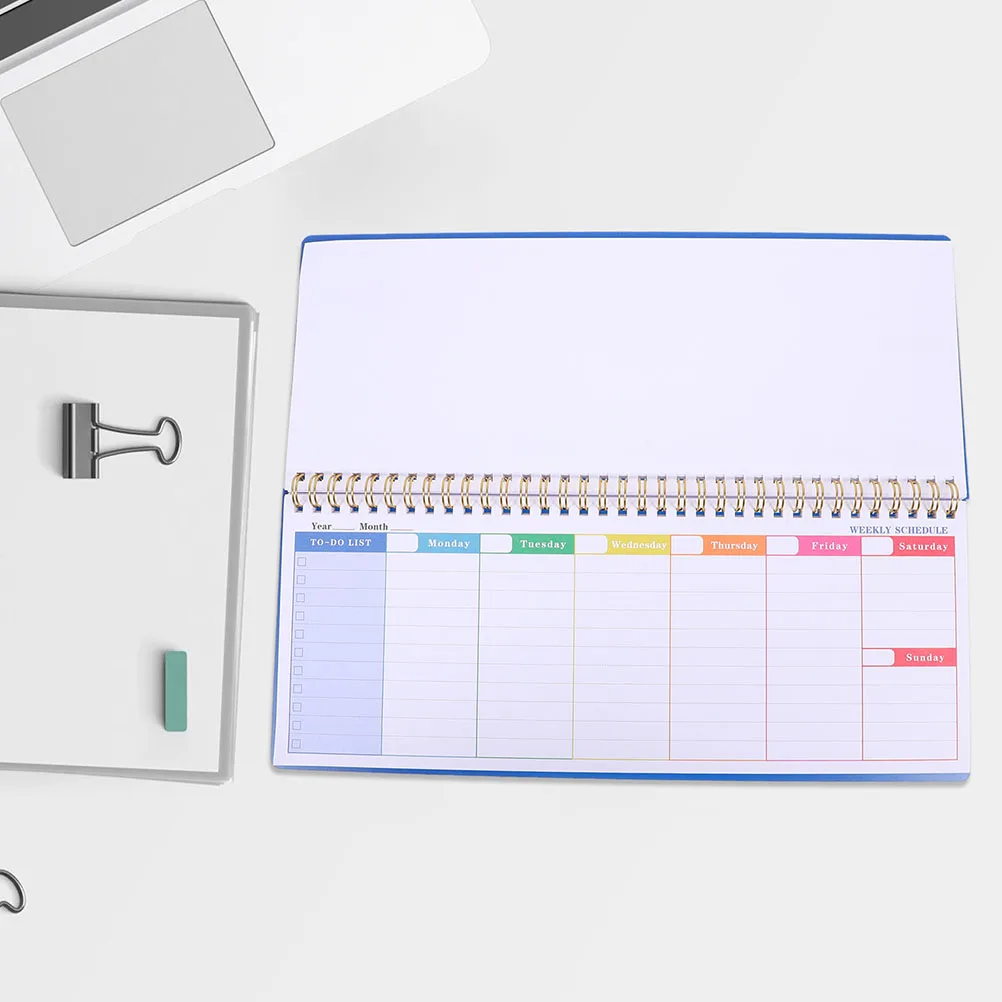 

2pcs Weekly Pads Horizontal Undated Organizer Desk Use Smooth Writing Paper Work Schedule Meetings Daily Organizer