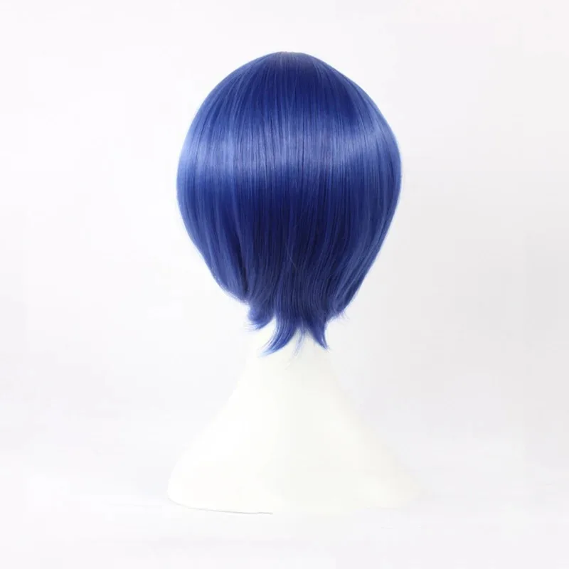 3 Yuki Makoto Yuuki Blaue kurze Cosplay hitzebeständige synthetische Party + eine Perückenkappe;2, r'6;t.