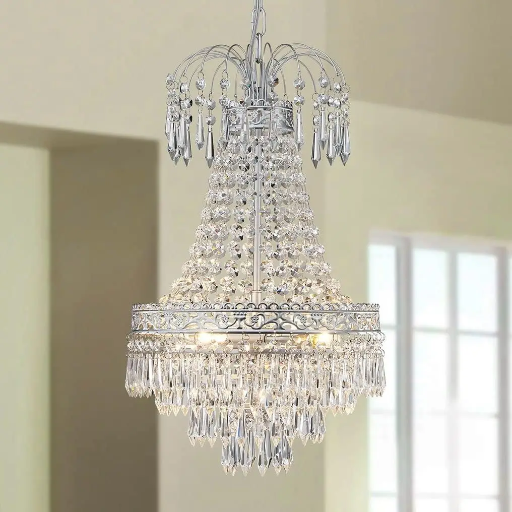 

Crystal Chandelier French Empire Pendant Ceiling Light Modern Lighting Fixture for Bedroom Hallway Bar Kitchen Bathroom