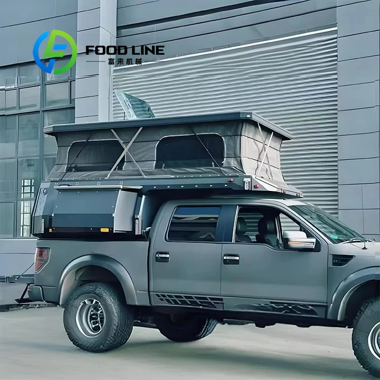 Camper For Pickup Truck Pop Up 4X4 Expedition Unit Fits Multiple Pickup Models, No‑Drill Installation For Fast Mounting Work