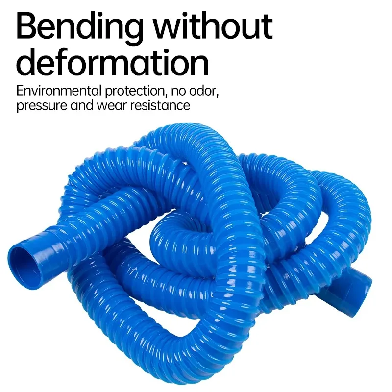 Premium Bilge Pump Hose 1-1/8 Inch Diameter 6.5 FT Kink-Free Flexible PVC with Stainless Steel Fittings for Boat Bilge Pump Inst