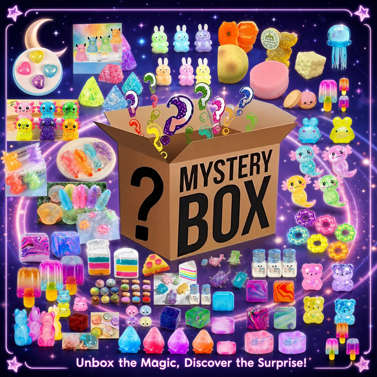 Model Kit Box - 999+ Pieces Assorted Squishy Figures Slow