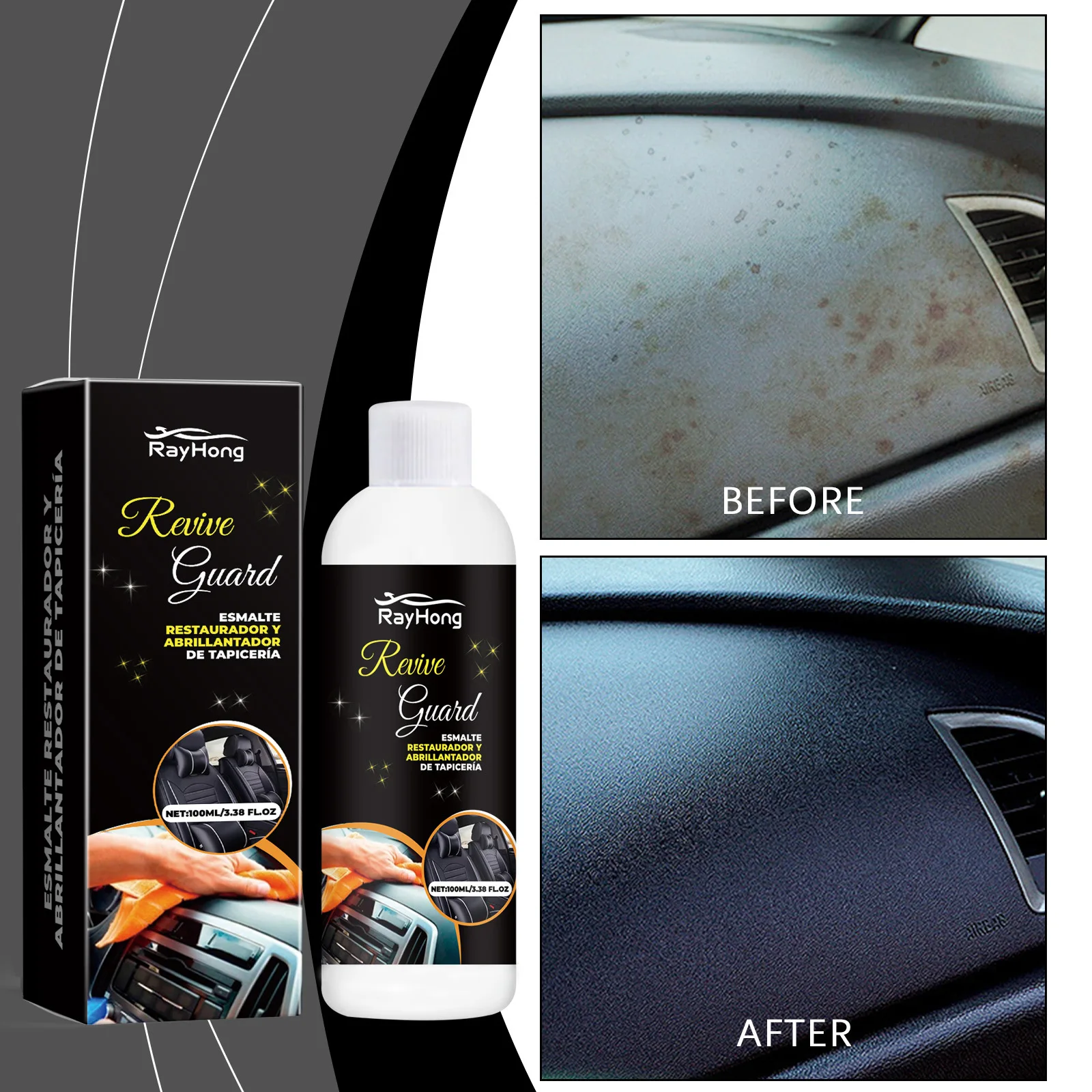 

Car Interior Polish & Protectant 100ml - Scratch Care Formula, Restores Shine & Creates Protective Layer for Dashboards & Trim