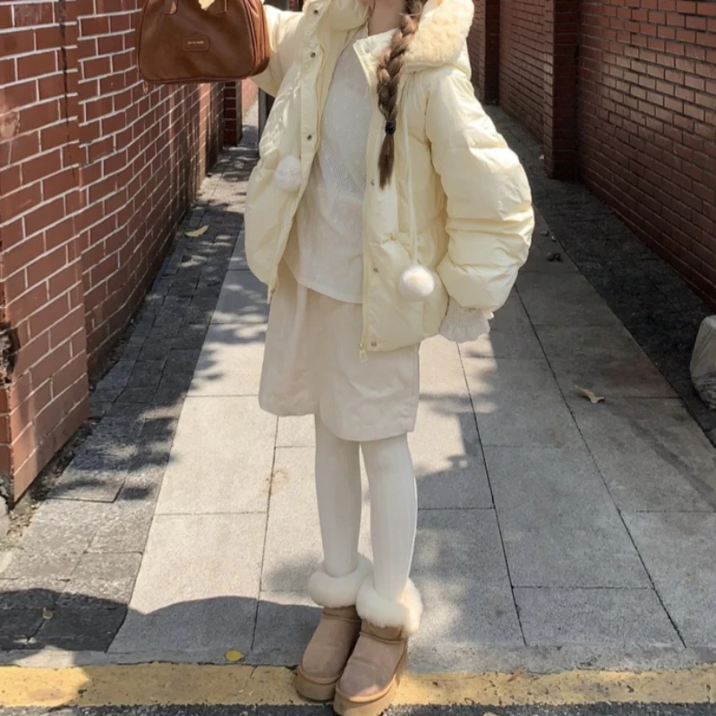 

2025 Winter New Lamb Wool Splicing Cotton Clothes Small Design Cotton Clothes Loose and Thicker