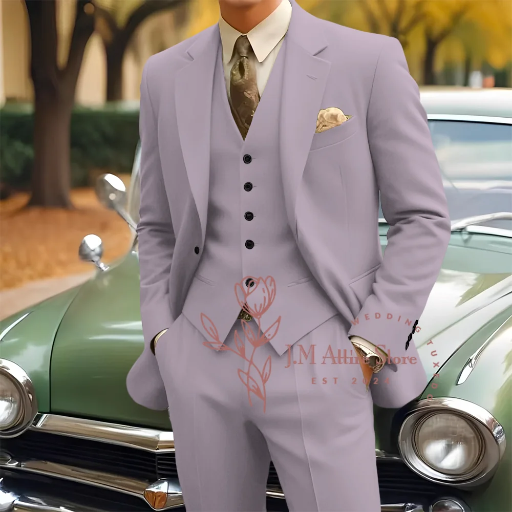 Herren-Hochzeitsanzug, 3-teiliges Set, armeegrüne Jacke, Weste, Hose, individuelle Slim-Fit-Kleidung für die tägliche formelle Event-Cocktail-Abschlussball-Party