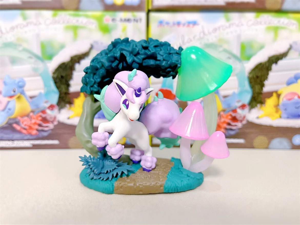 Heiße Re-Ment Pokemon Circular Diorama Collection Togekiss Galarian Ponyta Lapras Spheal Pikachu Espeon Umbreon Spielzeug Geburtstagsgeschenk