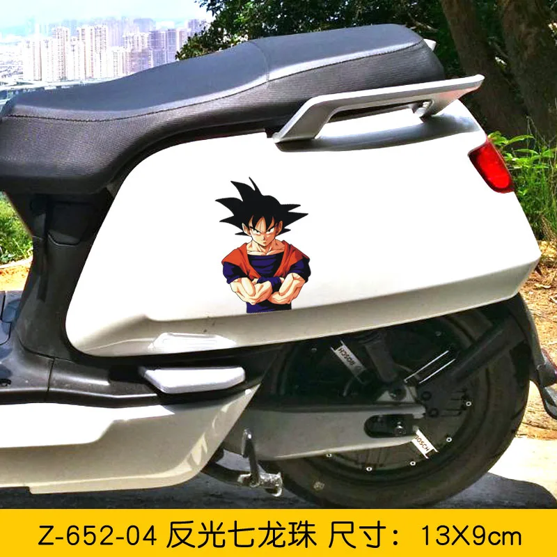 Dragon Ball Son Goku Electric Car Stickers Anime Body Door Decoration Stickers Masked Scratches Creative Stickers Accessories