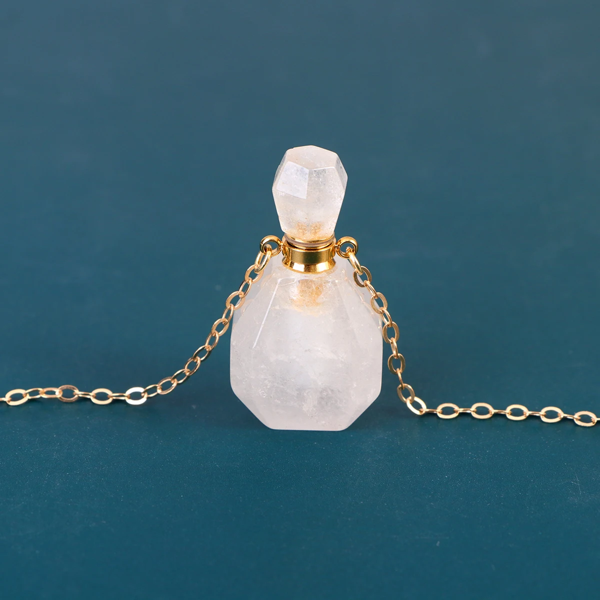 

Crystal Pendant Wishing Bottle Mini Perfume Container Hanging Necklace Jewelry Aromatherapy Supplies Women Accessories