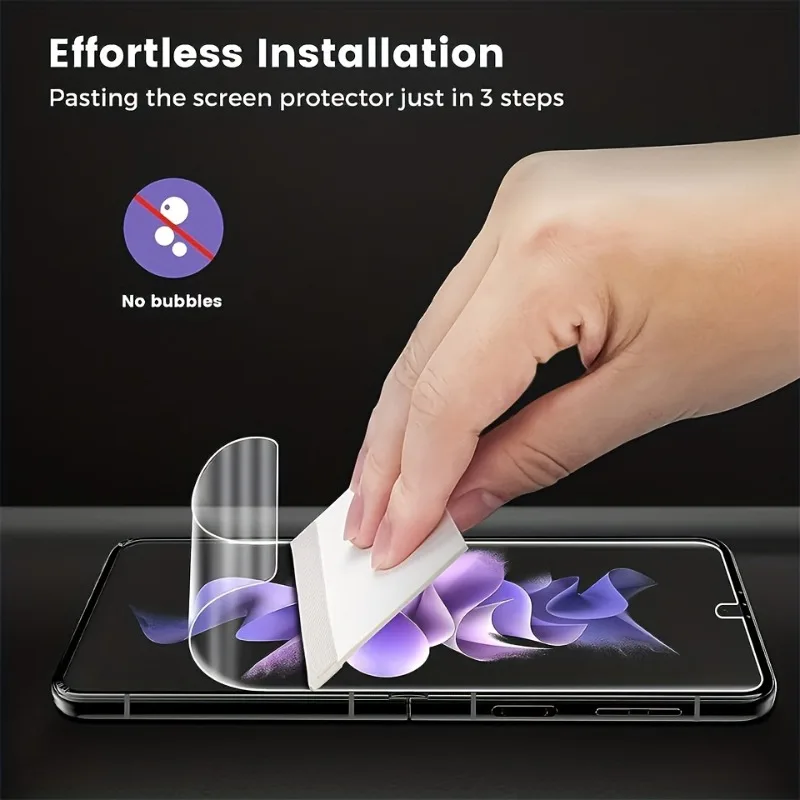 3Pcs Hydrogel Film für Samsung Z Flip 7 6 5 4 3 TPU Screen Protector Für Samsung Z Flip 3 4 5 6 7 Telefon Weiche Schutz Film – Detail 6