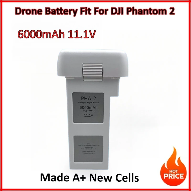 

6000mAh 11.1V New Drone Battery Fit For DJI Phantom 2 Vision Intelligent Flight 3S Spare Battery Camera Drones Accessories Part