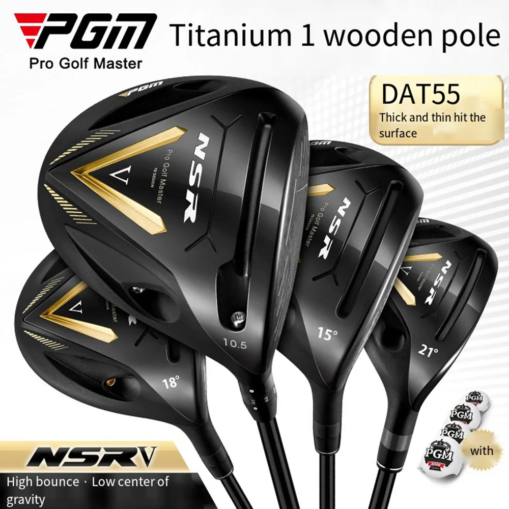 PGM Golf Clubs MG056,Men's Titanium Alloy Head Right Hand No. 1 Wooden Pole,High Rebound Low Center of Gravity Driver Clubs