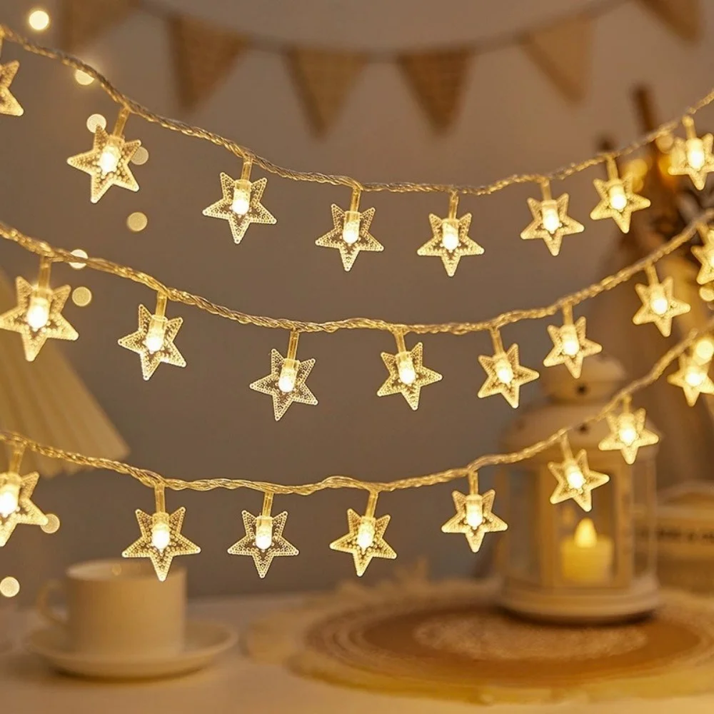 1PC 1.5M/3M LED Star String Light, LED Fairy Light, alimentato da batterie AA (escl), utilizzato per la stanza, le feste e la decorazione del Ramadan ﻿