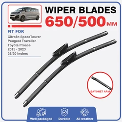 Car Front Wiper Blades Set For Citroen SpaceTourer Peugeot Traveller Toyota Proace 2015 - 2023 Windscreen Windshield Window