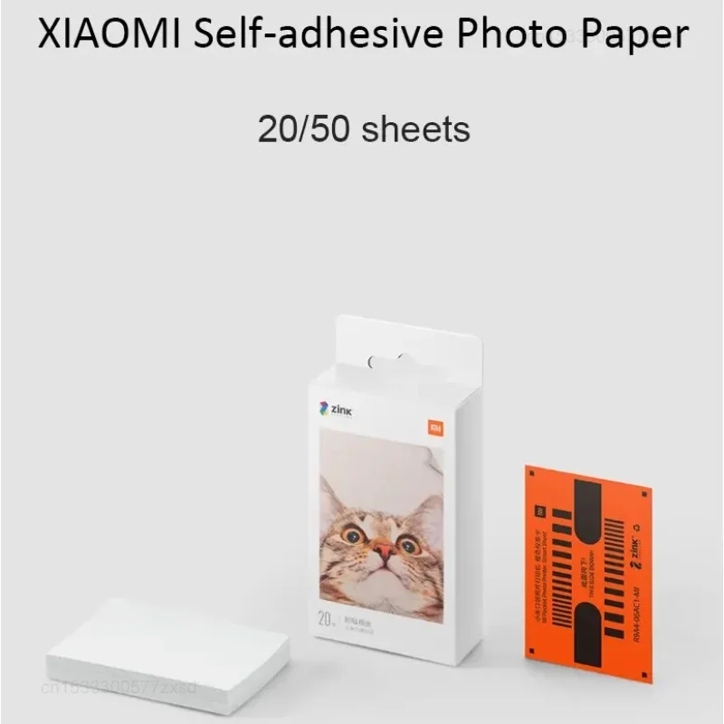 Original Xiaomi ZINK Pocket Printer Paper Self-adhesive Photo Print Xiaomi 3-inch Pocket Photo Printer Durable Printer Papers