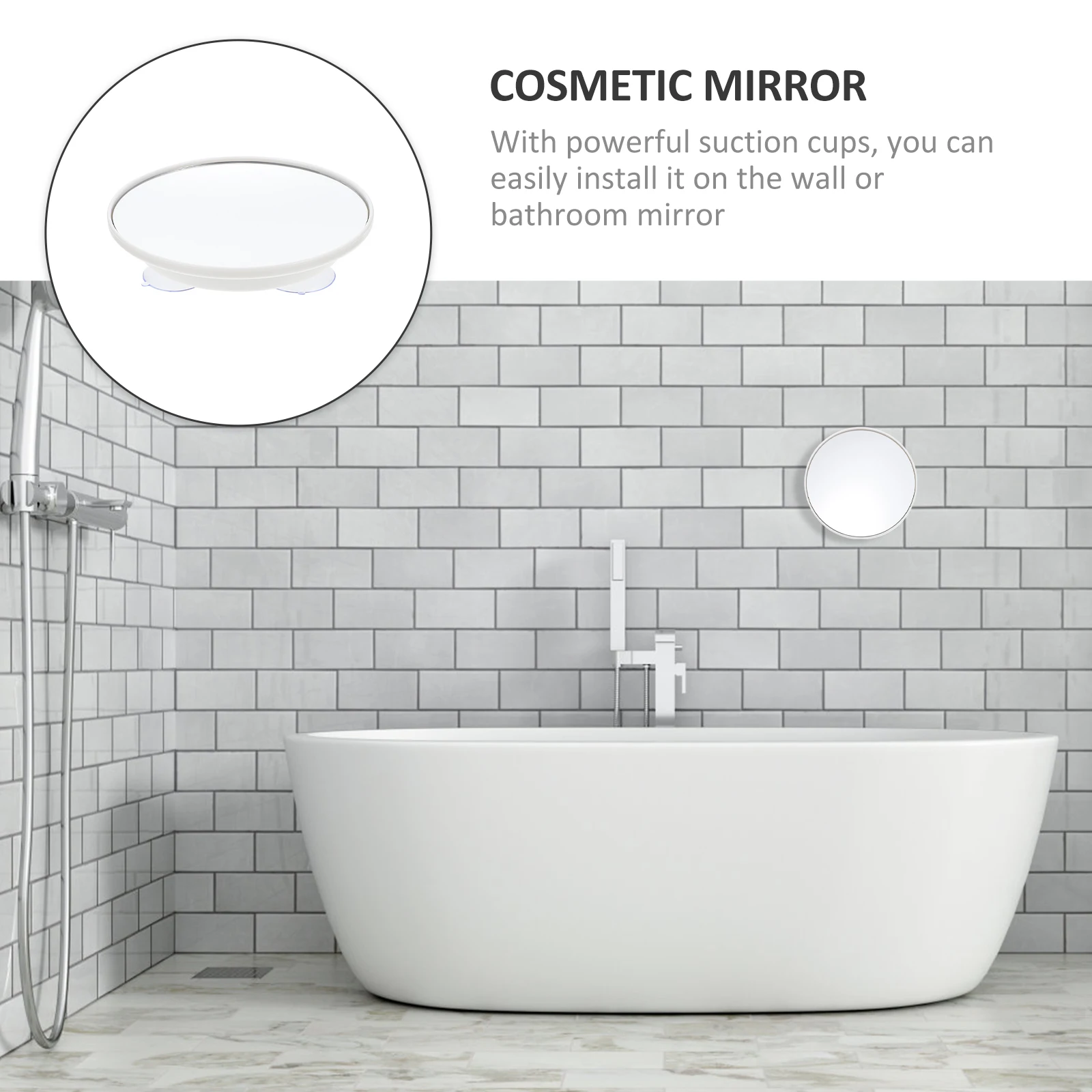 

Bathroom Suction Cup Makeup Mirror 10x Magnifying Vanity Mirror Eyebrow Check 10x Magnifying Mirrors