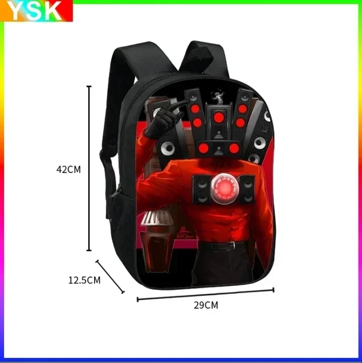 Skibidi Toilet with Compartments Primary and Middle Students Schoolbag Backpack Girls Anime Kawaii Cartoon SchoolBag Mochila