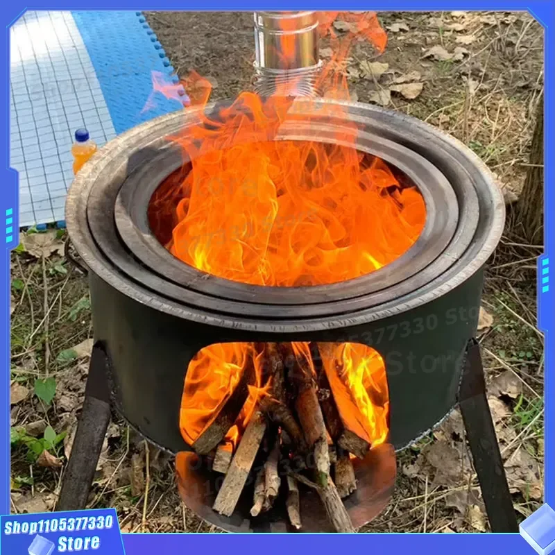 Portable Camping Stove Efficient Outdoor Cooking Heater for Tent Shelter Lightweight Match Ignition Travel Gear Efficient