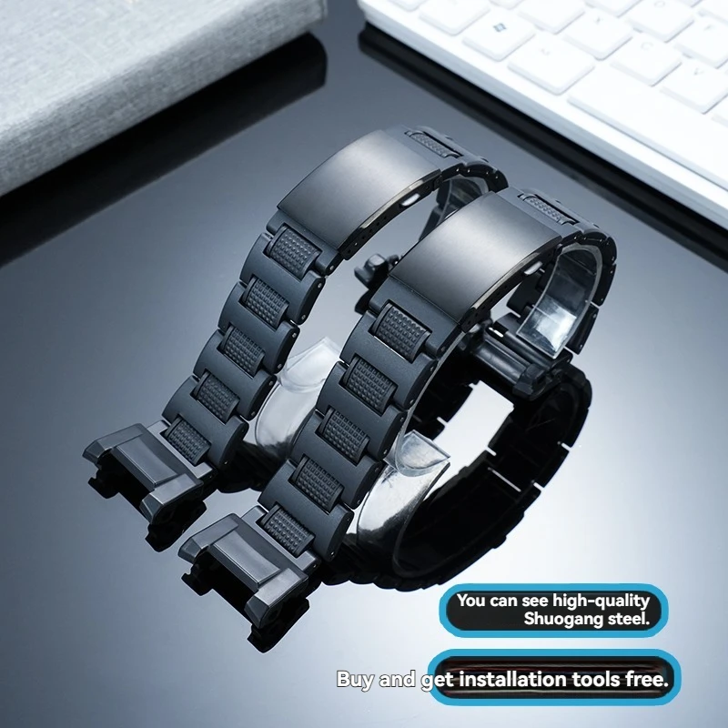 Composite Steel Plastic Watch Band For Casio G-SHOCK GWG-B1000 Mudmaster Lightweight Outdoor Sports Replacement Strap - view 2