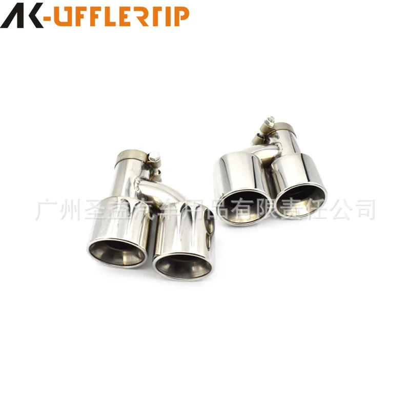 مناسبة لسيارات BMW 5 Series F10/F18/520/525/530/535 تعديل M5 مزدوج خارج أربعة ذيل الحلق ماسورة العادم