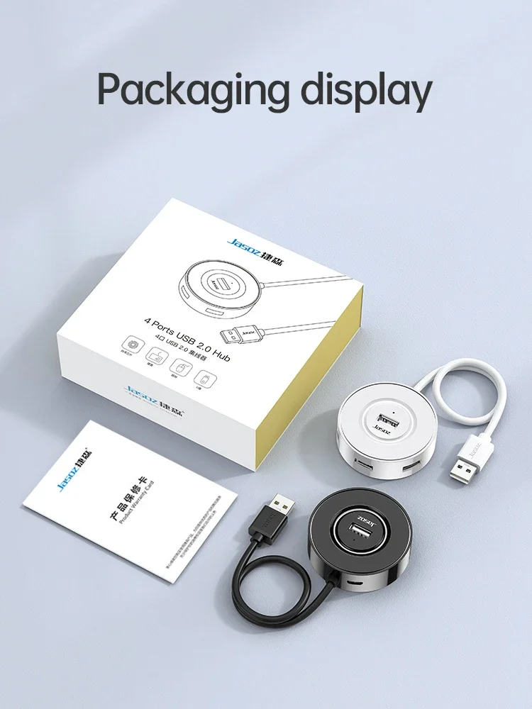 Jasoz Đa Hub USB 2.0 Bộ Chia USB 4 Cổng Tốc Độ Cao USB 2.0 Adapter Tất Cả Trong Một Hab Giãn Nở cho Máy Tính Phụ Kiện Máy Tính