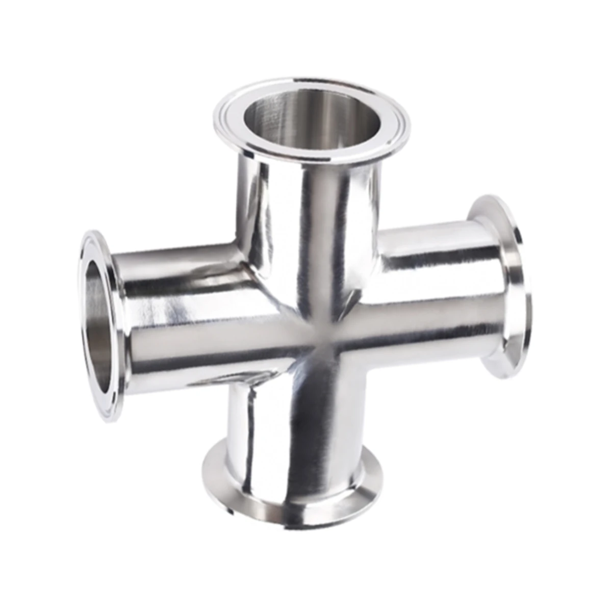 

4" Stainless Steel 304 OD 119mm Tri-Clamp Sanitary Cross Tee 4 Way Pipe Fitting