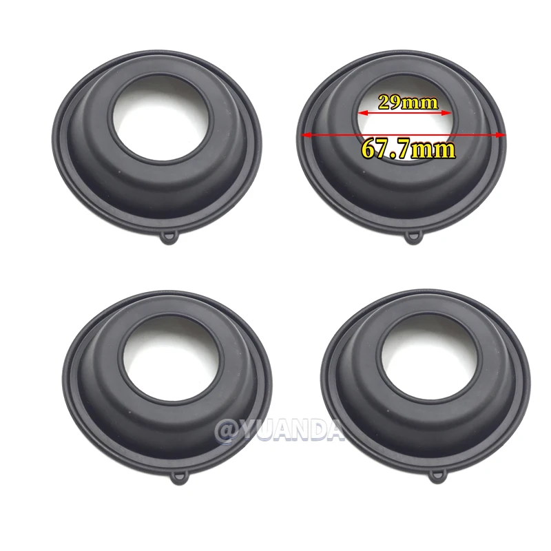 Diafragma de vacío de émbolo de carburador, 4 Uds., para Honda V45 Magna VF750F VF750S sabre VF700C
