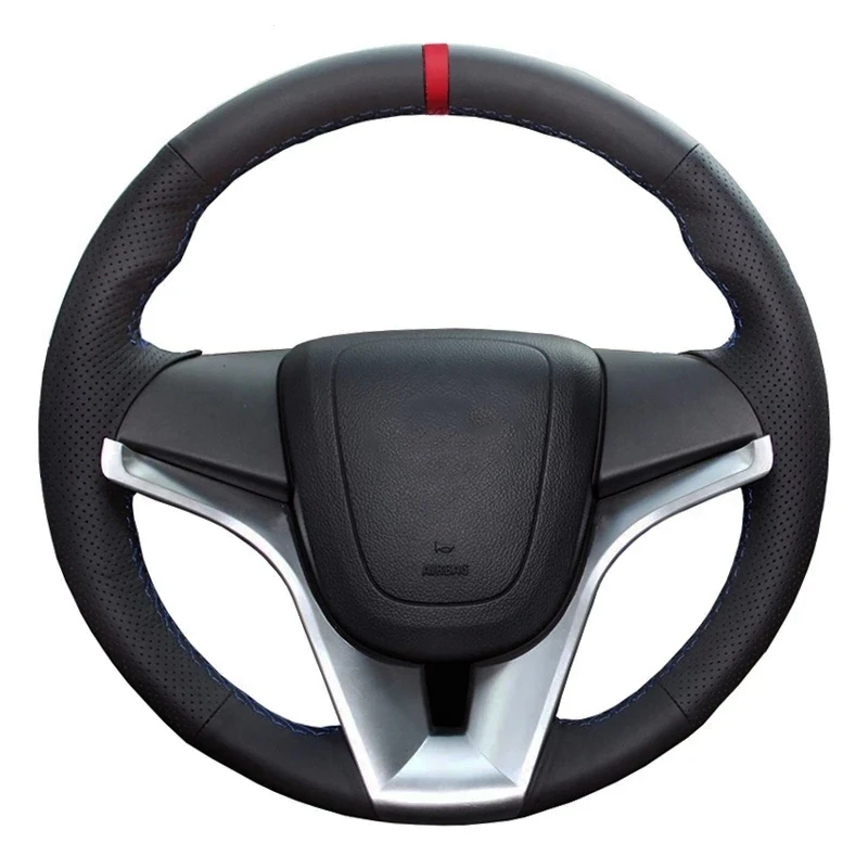 Non-Slip Soft Leather Braid Car Steering Wheel Cover For Chevrolet Cruze Aveo Orlando Holden Cruze Ravon R4 Car Accessories