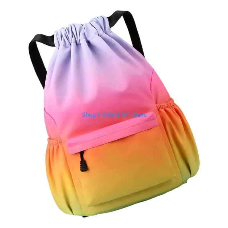 Sports Bag Large Capacity Swim Bag Beach Backpack Drawstring Backpack Basketball Bag for Women Men