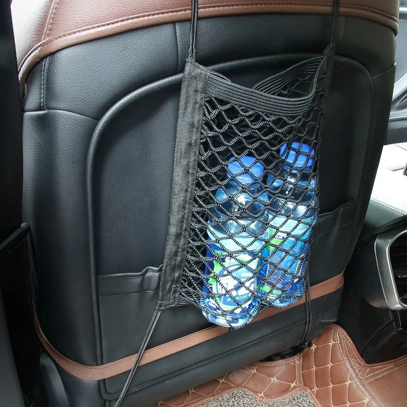 Double Layer High Elasticity Motorcycle Storage Net Luggage Holder Adjustable Cargo Net for Outdoor Motorcycle Travel
