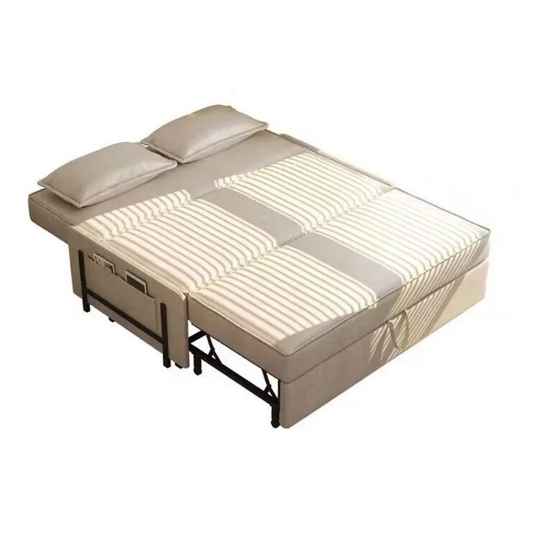 Three Morphing Modes Extendable and Foldable Living Room Sofa Bed for Small Living Spaces