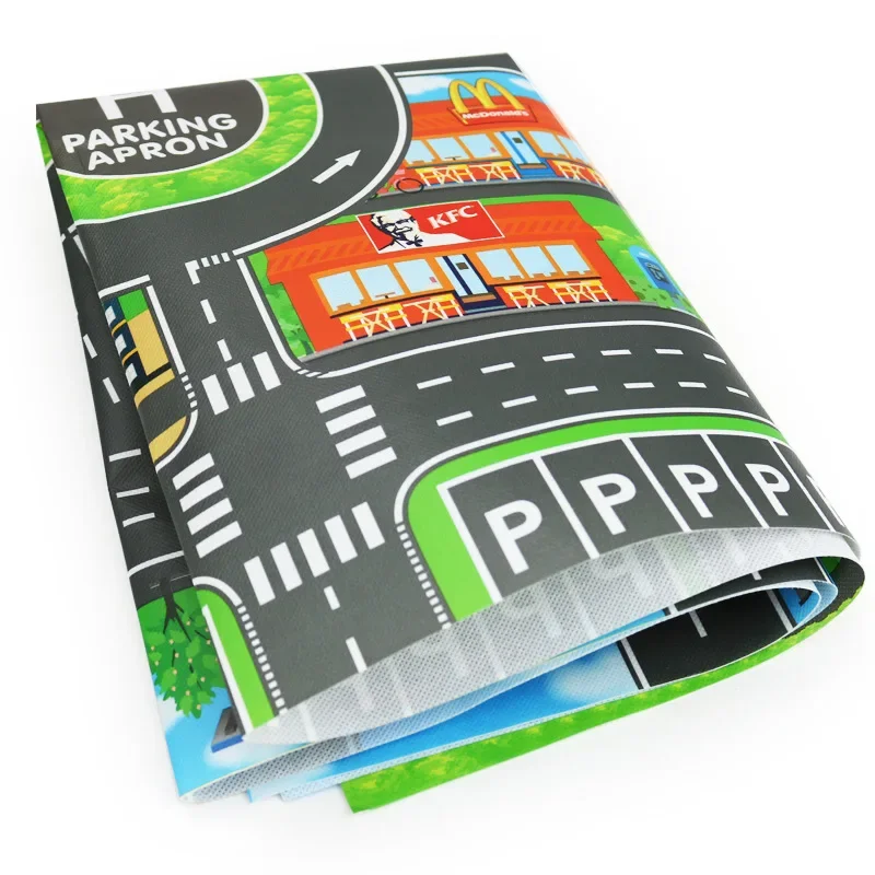 83*58 cm/130*100 cm Straße Matte Kinder Verkehrs Auto Karte Pädagogisches Spielzeug Straße Kunststoff Teppich Playmat für Matten Stadt Kinder Spielzeug Spiele – Detail 19