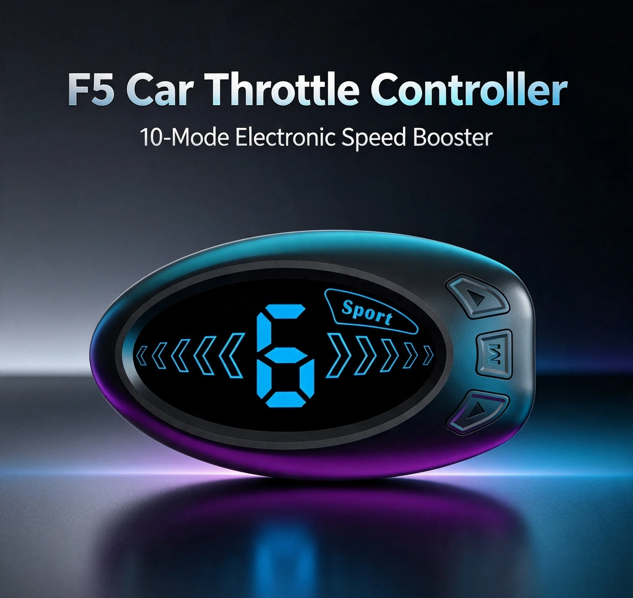 F5 Car Throttle Controller 10-Mode Electronic Speed Booster Powerful Accelerator Pedal Function Fuel Saving Throttle Response