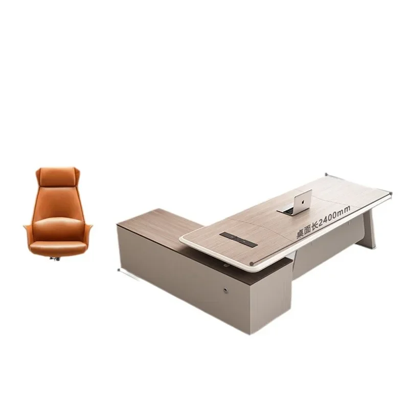 

High-end atmospheric desk boss table simple modern paint light luxury president