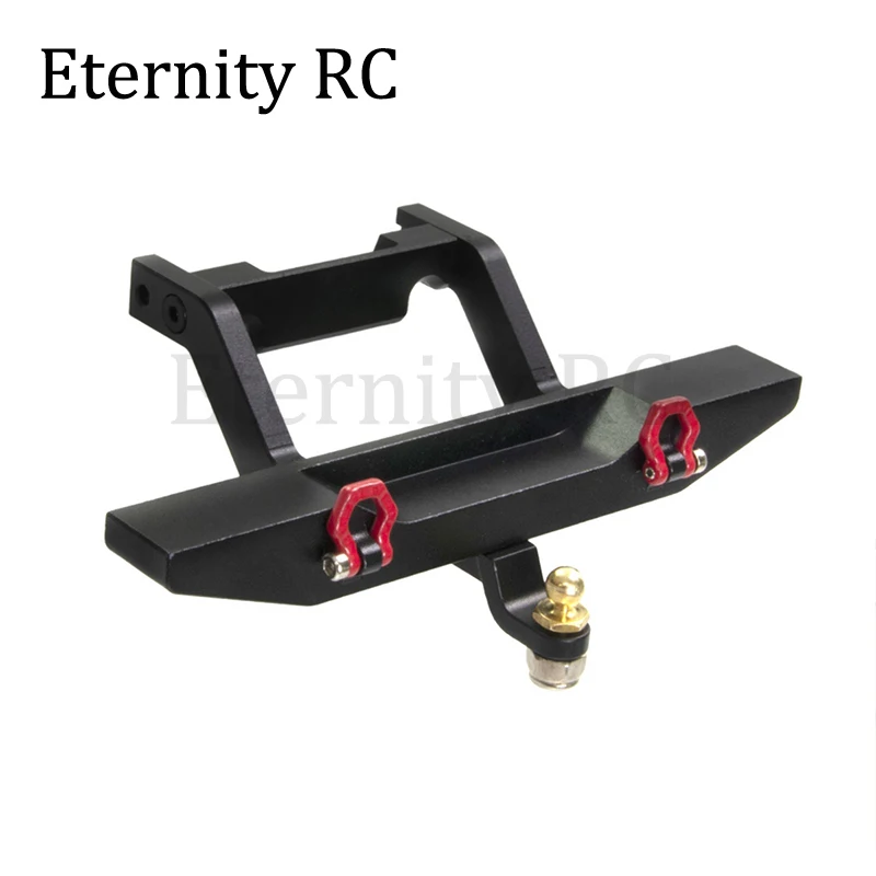 牽引フック付きメタルフロントおよびリアバンパー、TRX4M ディフェンダー、1/18 RC クローラー、車のアップグレードパーツ、アクセサリー