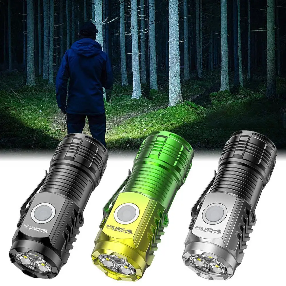 SD-1033 Mini 3*LED Strong Light Super Bright Torch Household Repeatedly Charging The Battery Outdoor Portable Long-range Flashli