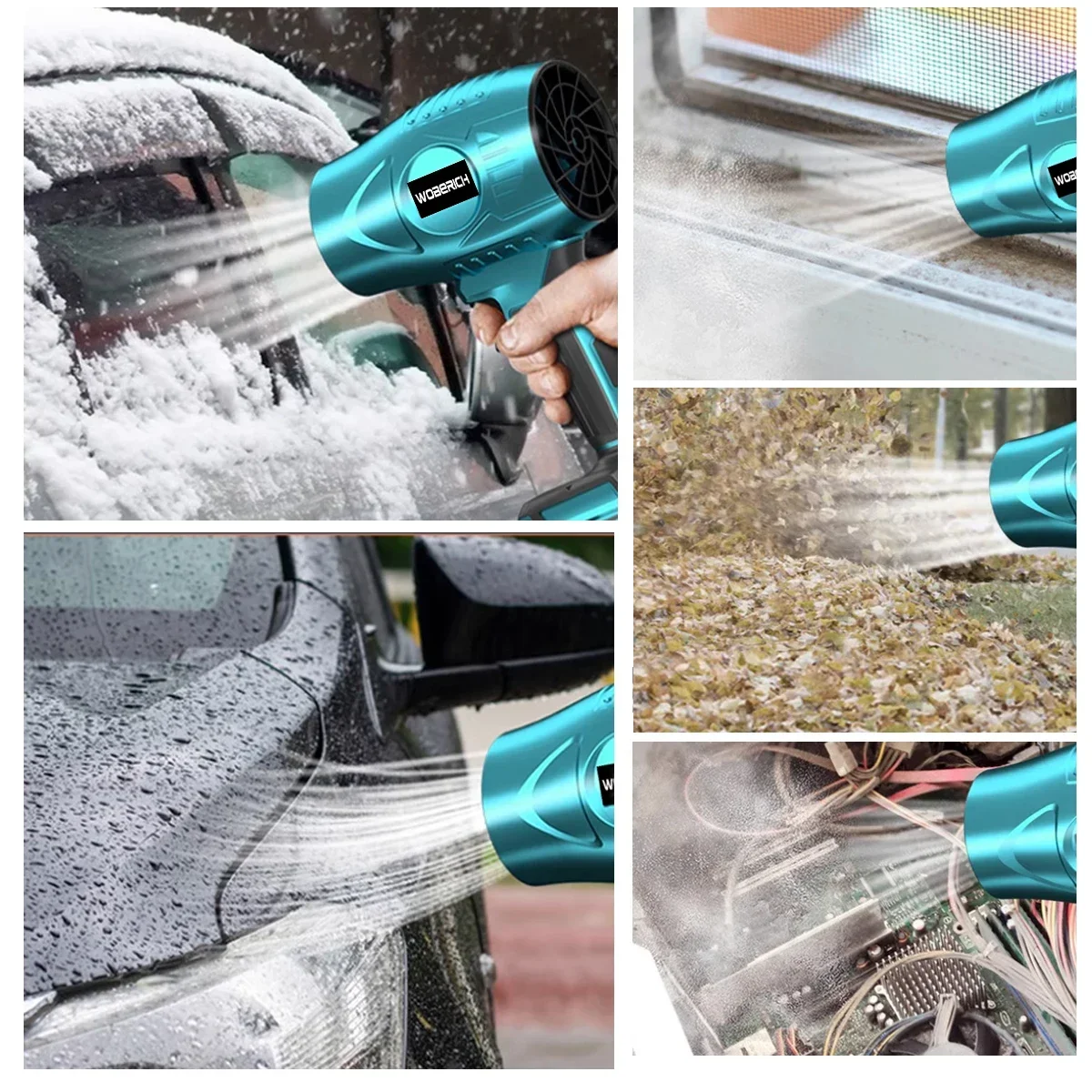 200 M/S Brushless Turbo Jet Fan 2000W Handheld Cordless Electric Air Blower Dust Snow Removal Tool per batteria Makita 18V