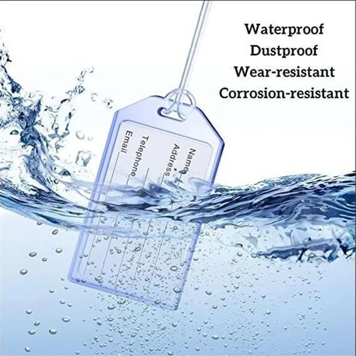 update. 40 Pack Clear Plastic Luggage Tags with Loops Heavy Duty PVC Tag Suitcases Identification ID Card with Card Insert