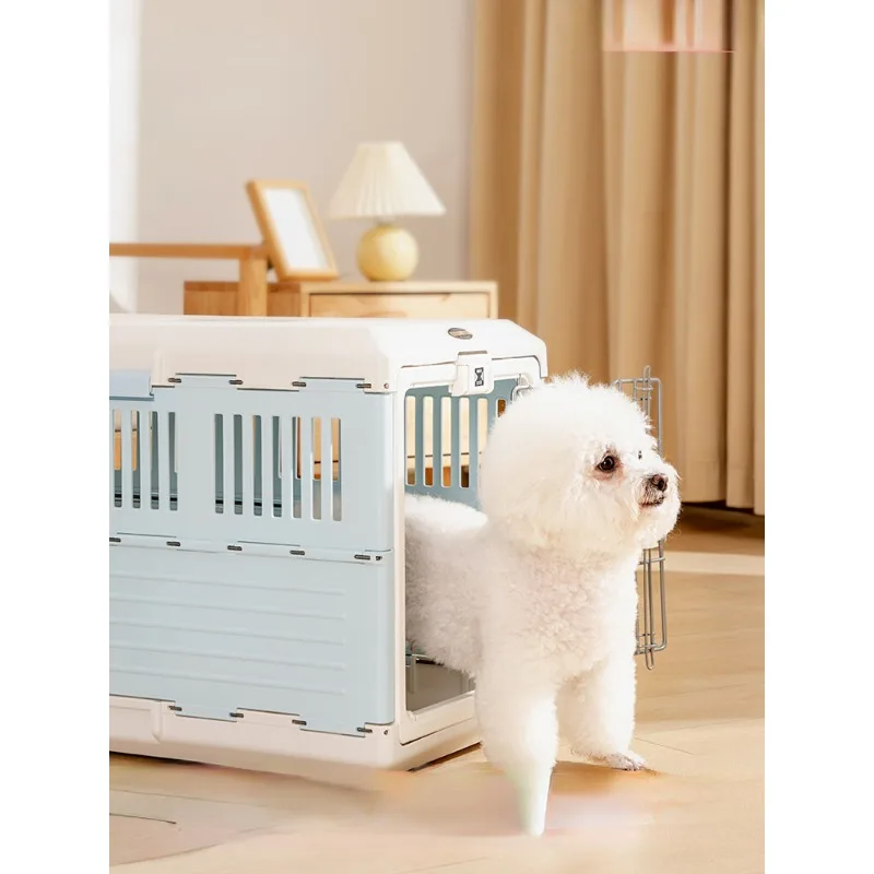 

Foldable portable case, pet cage, checked box, car out portable cage