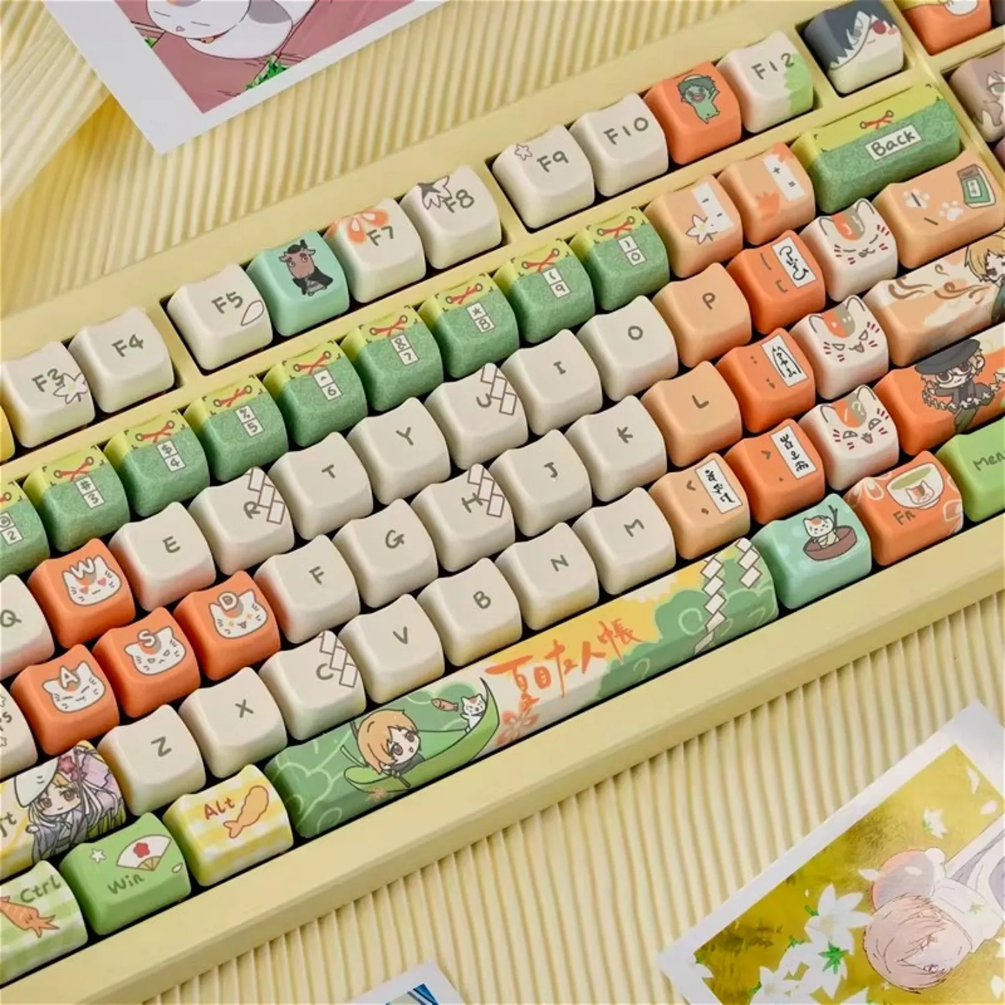 Summer Friend Account Theme Keycap PBT Material MOA Height 135 Keys Compatible with Mechanical Keyboard 60-108