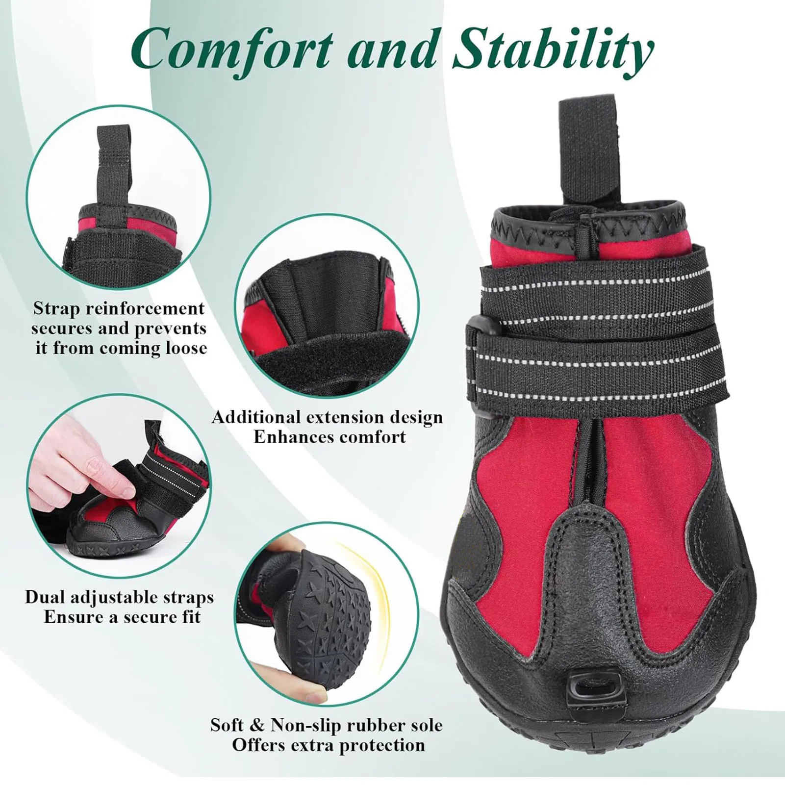 

Защитные ботинки для собак с интегрированной противоскользящей подошвой, дышащие, износостойкие, для активного отдыха на природе, обувь для лап питомцев